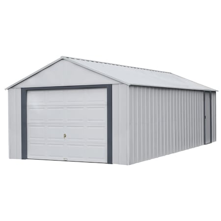 Arrow Storage Products Murryhill Steel Garage, 12 ft x 24 ft, 2-Tone Gray BGR1224FG